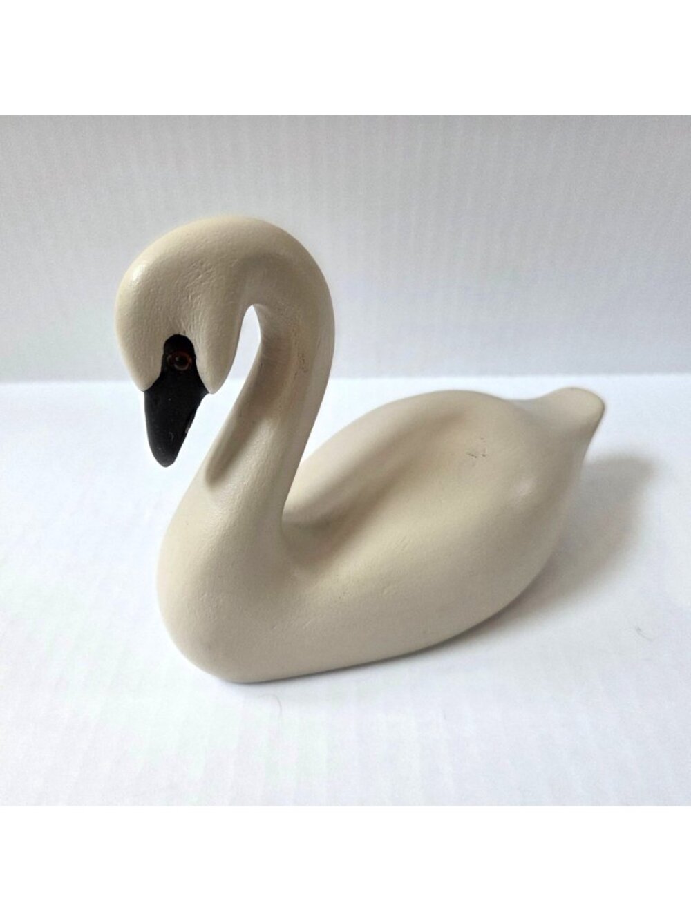 Handmade Swan Decoy Wooden Folk Art Sculpture Primitive Country Decor 7.5"X5.25" - Picture 2 of 12